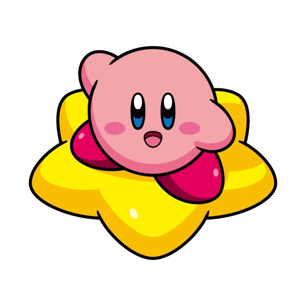 Kirby on Warp Star artwork